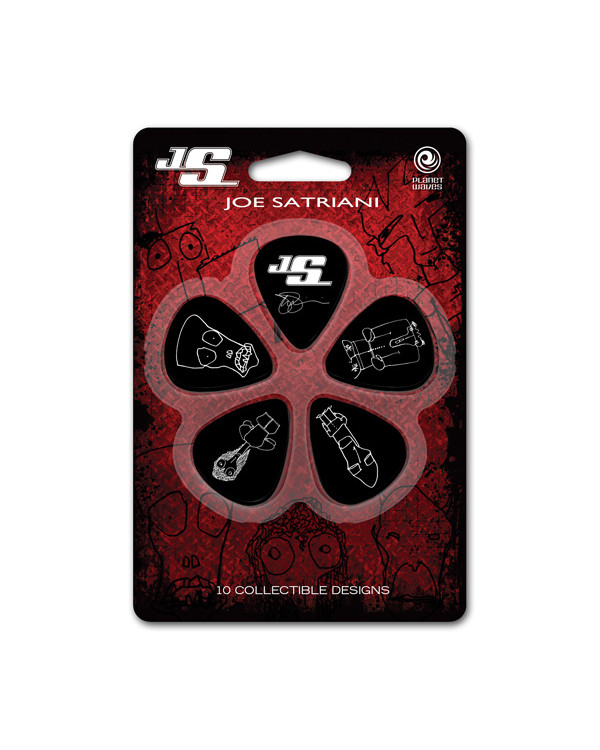 Набір медіаторів PLANET WAVES JOE SATRIANI SIGNATURE GUITAR PICKS, BLACK (Heavy Gauge)