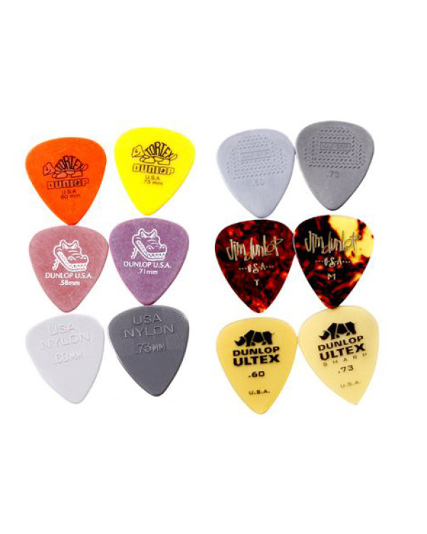 Набір медіаторів DUNLOP GUITAR PICK LT/MD VARIETY PACK (12 шт)