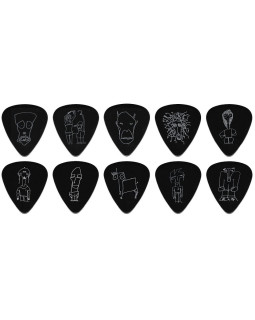Набір медіаторів PLANET WAVES JOE SATRIANI SIGNATURE GUITAR PICKS, BLACK (Heavy Gauge)-foto3