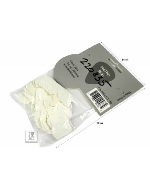FENDER 351 PICKS WHITE THIN Набір медіаторів