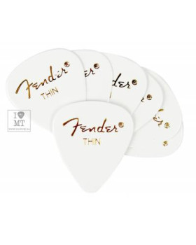 FENDER 351 WHITE PICK 1 GROSS THIN Медіатор-foto3