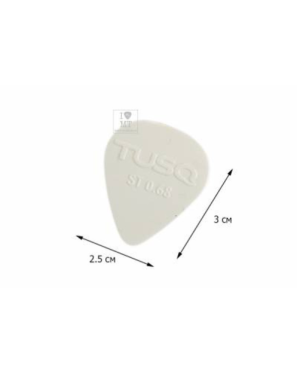 GRAPH TECH PQP-0068-W6 Туск Standard Pick .68mm White (Bright) - 6 Pack Набір медіаторів