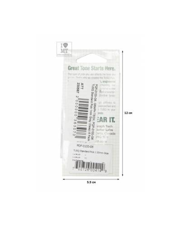 GRAPH TECH PQP-0100-G6 Туск Standard Pick 1mm Gray (Deep) 6 Pack Набір медіаторів