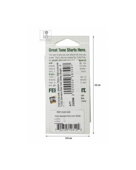 GRAPH TECH PQP-0100-W6 Туск Standard Pick 1mm White (Bright) - 6 Pack Набір медіаторів-foto6