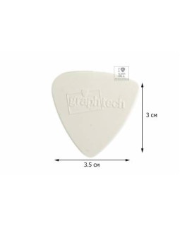 GRAPH TECH PQP-0401-W4 Туск Bi-Angle Pick 1mm White (Bright) 4 Pack Набір медіаторів-foto3