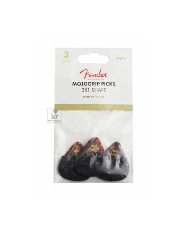 FENDER MOJO GRIP 3 PACK TORT THIN Набір медіаторів