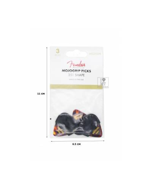 FENDER MOJO GRIP 3 PACK TORTOISE MEDIUM Набір медіаторів