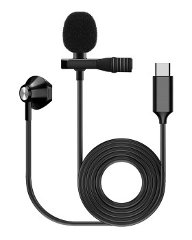FZONE KM-05 LAVALIER MICROPHONE W/ EARPHONE (USB Type C)