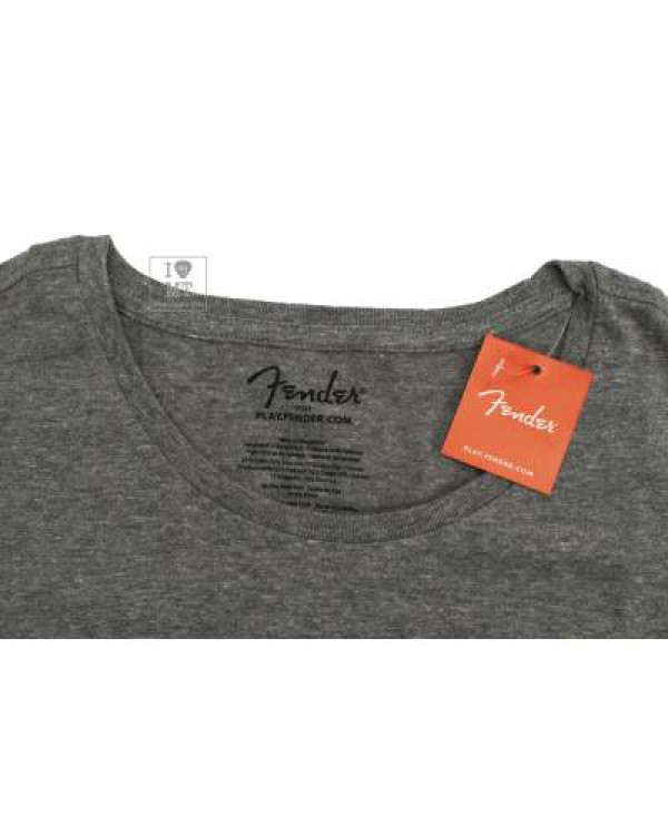 FENDER T-SHIRT SPAGHETTI LOGO MEN'S GREY L Футболка