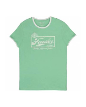 FENDER T-SHIRT BEER LABEL MEN'S SEAFOAM GREEN/WHITE M Футболка