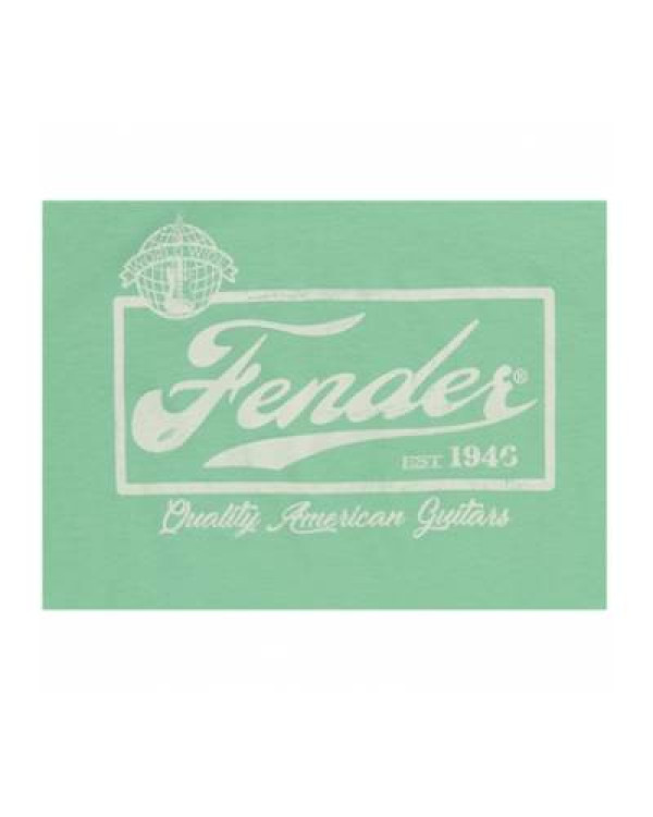 FENDER T-SHIRT BEER LABEL MEN'S SEAFOAM GREEN/WHITE M Футболка