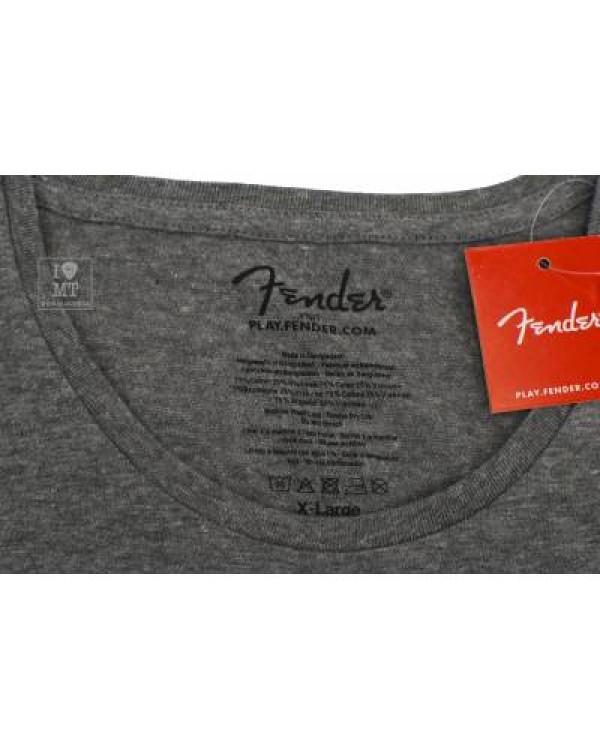 FENDER T-SHIRT SPAGHETTI LOGO MEN'S GREY XL Футболка