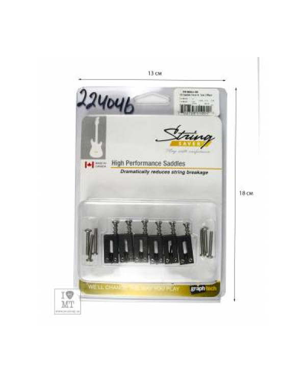 GRAPH TECH PS-8001-00 STRING SAVER SADDLE STRAT/TELE STYLE (6 PCS) Набір сідел для гітар