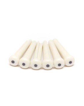 GRAPH TECH PP-1122-00 TUSQ Bridge Pins Martin Style 2mm White / Black Dot (6 Pcs) Набір кілочків