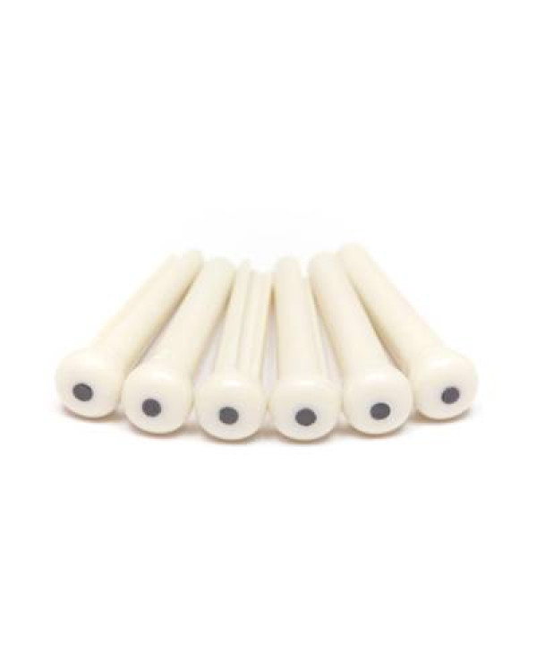 GRAPH TECH PP-1122-00 TUSQ Bridge Pins Martin Style 2mm White / Black Dot (6 Pcs) Набір кілочків