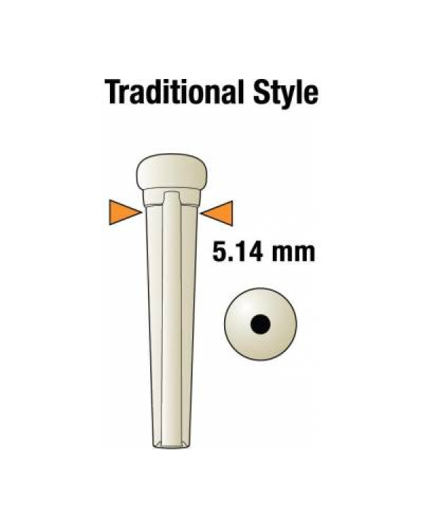 GRAPH TECH PP-1122-00 TUSQ Bridge Pins Martin Style 2mm White / Black Dot (6 Pcs) Набір кілочків