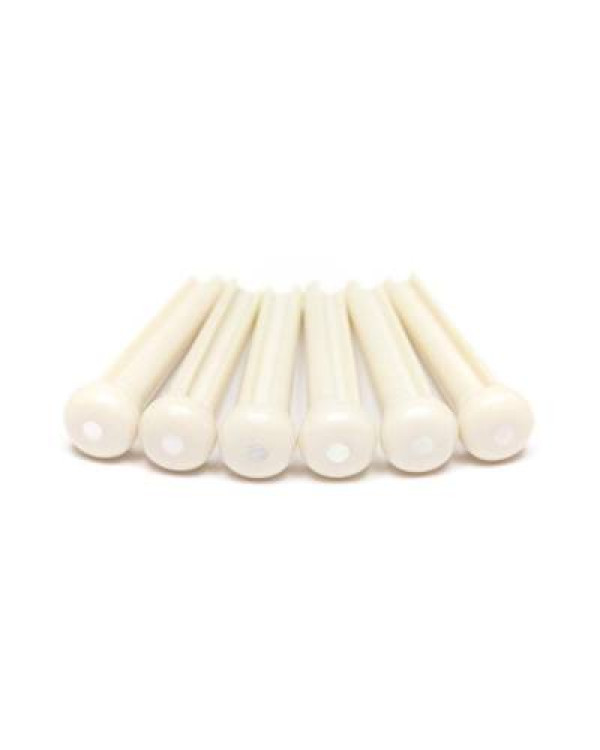 GRAPH TECH PP-1142-00 TUSQ Bridge Pins Martin Style 2mm White / Mother-Of-Pearl Dot (6 Pcs) Набір кілочків