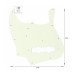 FENDER PICKGUARD JAZZ BASS 11-HOLE VINTAGE MOUNT (з truss rod notch) MINT GREEN Пікгард