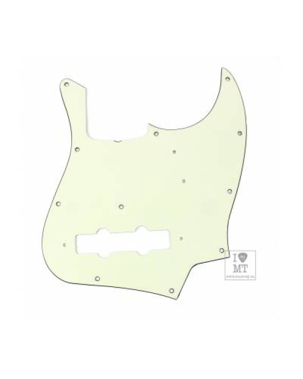 FENDER PICKGUARD JAZZ BASS 11-HOLE VINTAGE MOUNT (з truss rod notch) MINT GREEN Пікгард