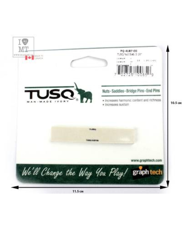 GRAPH TECH PQ-4187-00 TUSQ Nut Slab 3/16" Заготовка для поріжка