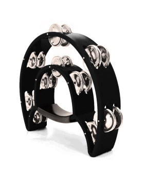 MAXTONE 818 Dual Power Tambourine (Black)
