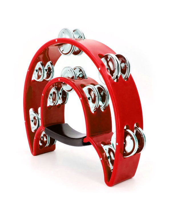 MAXTONE 818 Dual Power Tambourine (Red)