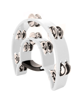 MAXTONE 818 Dual Power Tambourine (White)
