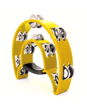MAXTONE 818 Dual Power Tambourine (Yellow)