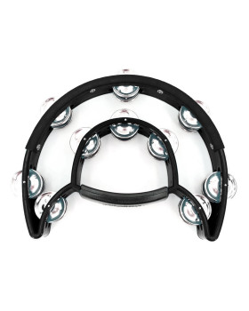 MAXTONE 818N/P Power-2 Tambourine w/Protecting Trim (Black)