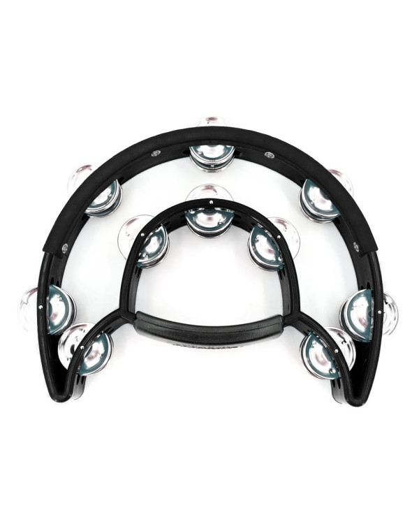 MAXTONE 818N/P Power-2 Tambourine w/Protecting Trim (Black)