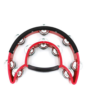 MAXTONE 818N/P Power-2 Tambourine w/Protecting Trim (Red)