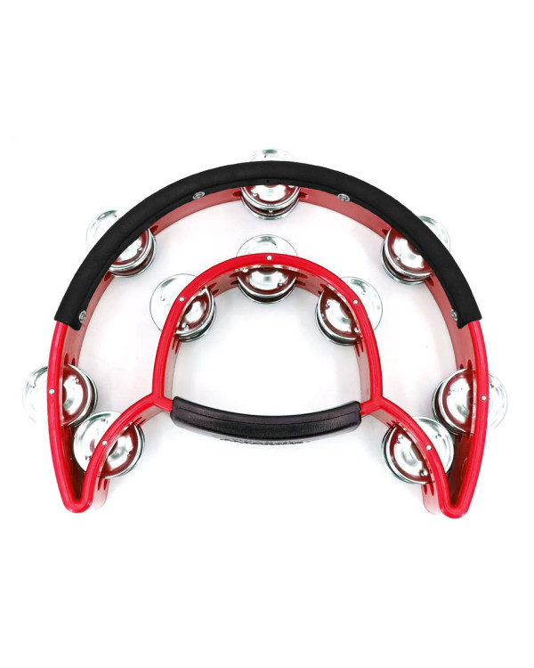 MAXTONE 818N/P Power-2 Tambourine w/Protecting Trim (Red)