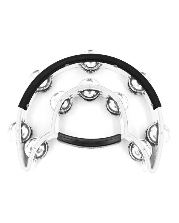 MAXTONE 818N/P Power-2 Tambourine w/Protecting Trim (White)
