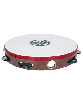 GON BOPS HEADED WOOD TAMBOURINE SINGLE ROW JINGLES
