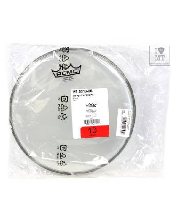 REMO Batter, Vintage EMPEROR, Clear, 10" Diameter Пластик для барабану