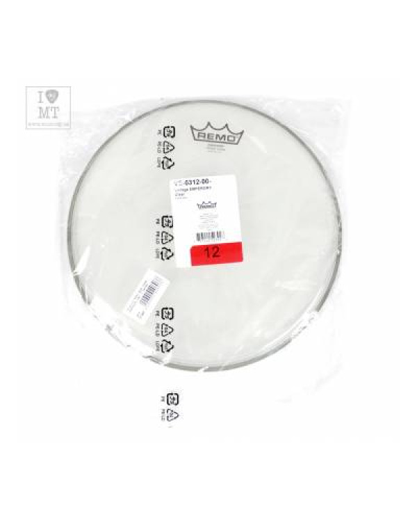 REMO Batter, Vintage EMPEROR, Clear, 12" Diameter Пластик для барабану