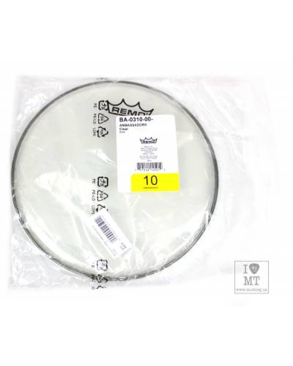 REMO AMBASSADOR 10" CLEAR Пластик для барабану