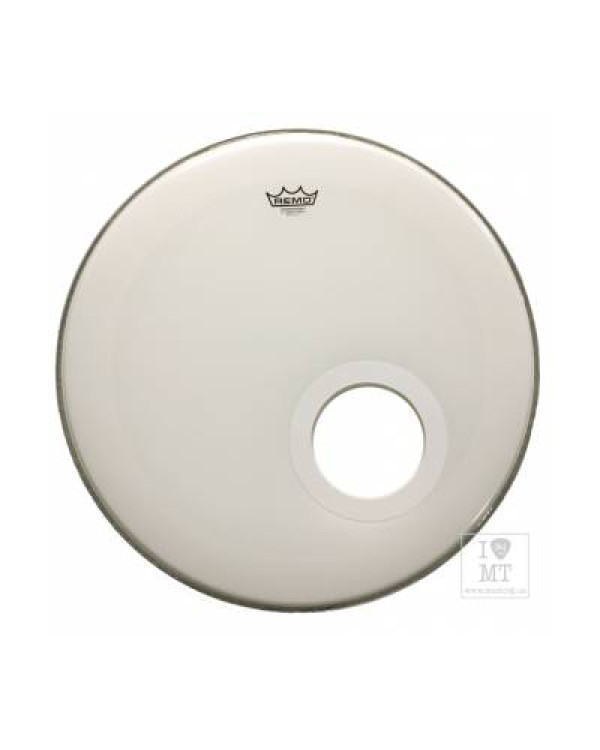 REMO Bass, POWERSTROKE 3, SMOOTH WHITE, 22" Пластик для барабану