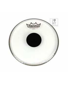 REMO Batter, CONTROLLED SOUND, Clear, 8" Diameter, BLACK DOT On Top Пластик для барабану