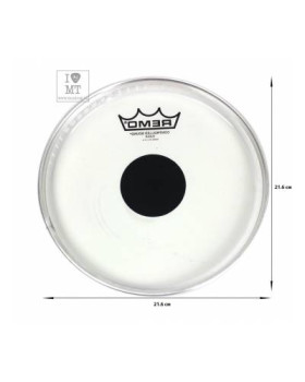 REMO Batter, CONTROLLED SOUND, Clear, 8" Diameter, BLACK DOT On Top Пластик для барабану-foto2