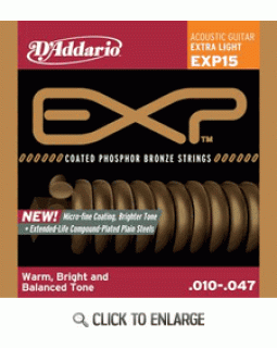 Струни для акустичної гітари Daddario EXP15