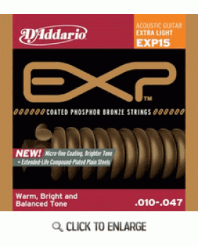 Струни для акустичної гітари Daddario EXP15