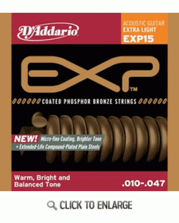 Струни для акустичної гітари Daddario EXP15