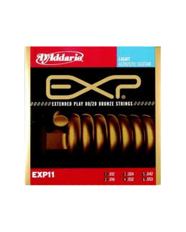 Струни для акустичної гітари Daddario EXP11