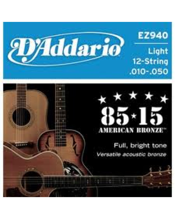 Струни для акустичної гітари Daddario EZ940 (12 струн)