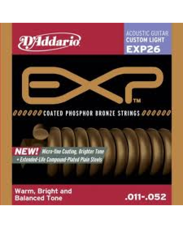 Струни для акустичної гітари Daddario EXP26