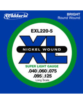 Струни для бас-гітари DADDARIO EXL220-5
