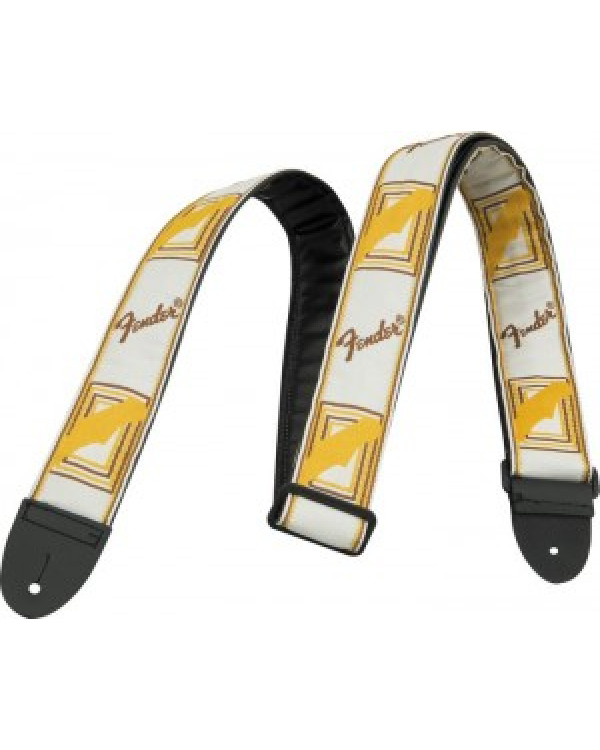FENDER 2 MONOGRAMMED WHITE/BROWN/YELLOW STRAP Гітарний ремінь