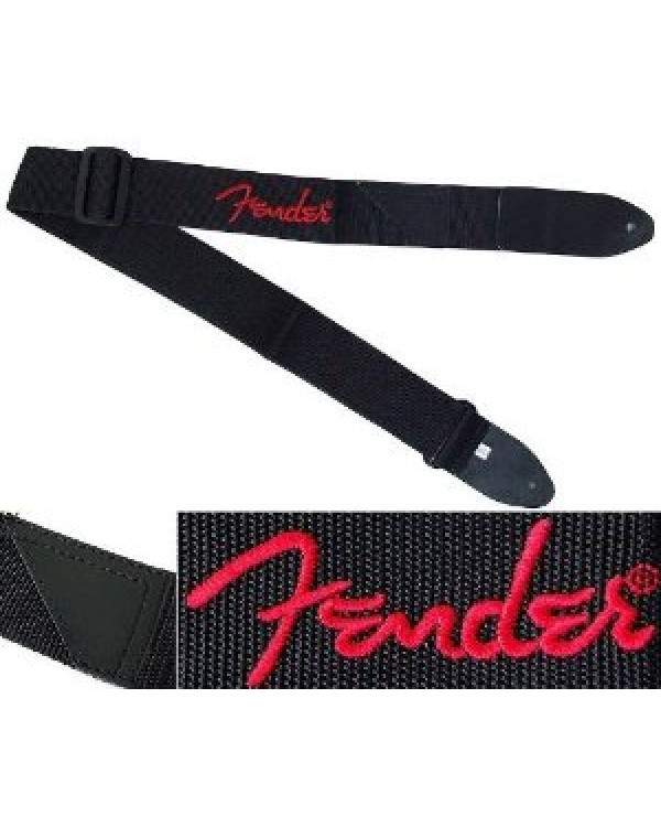 FENDER BLACK/RED LOGO Ремінь для гітари