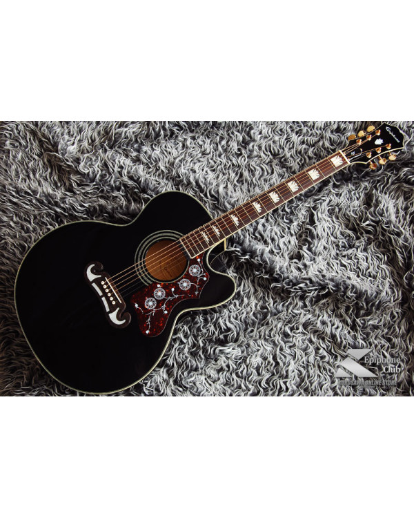 EPIPHONE EJ-200SCE BLACK GLD Електроакустична гітара